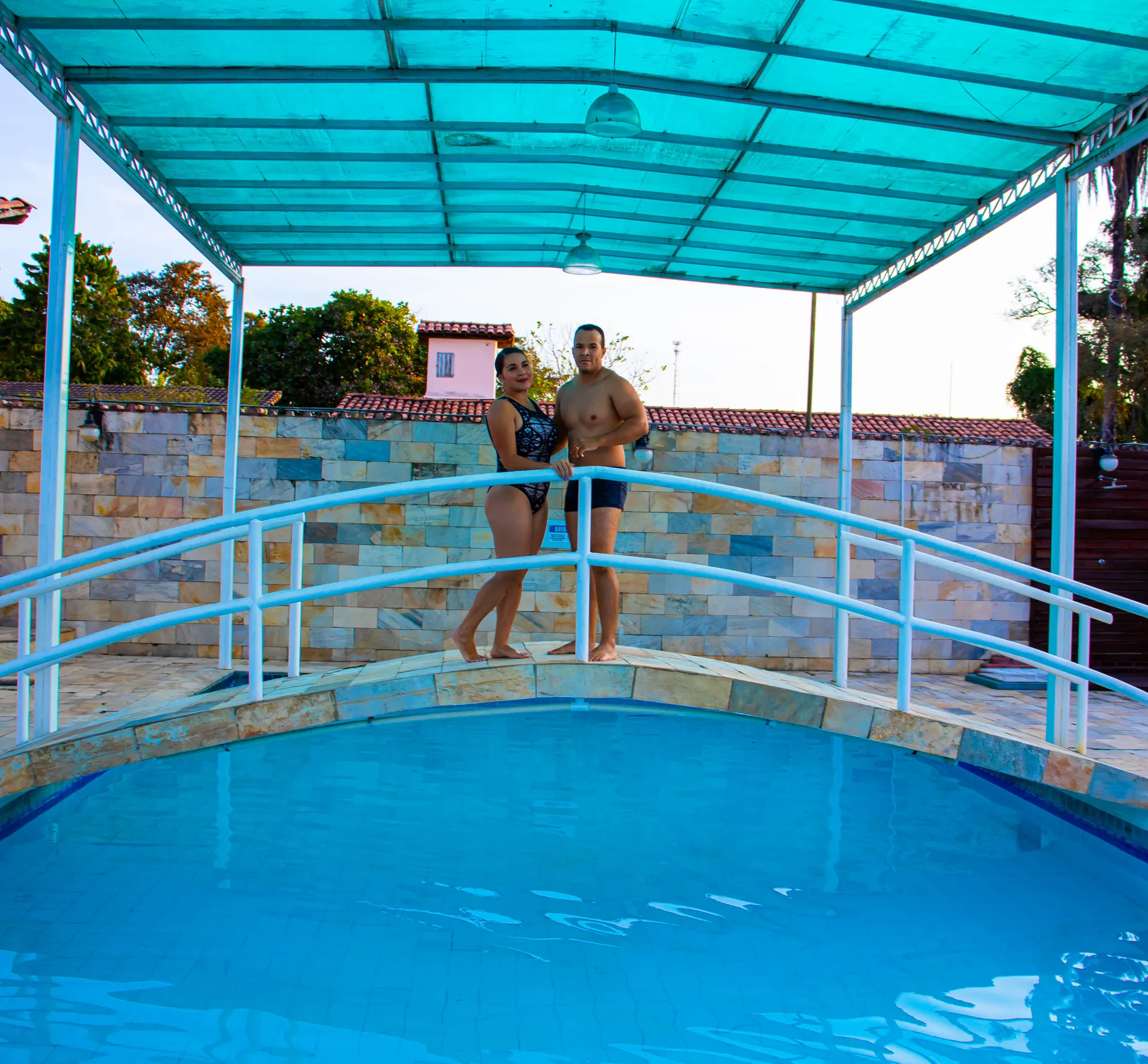 Piscina climatizada coberta do Hotel Gran Minas